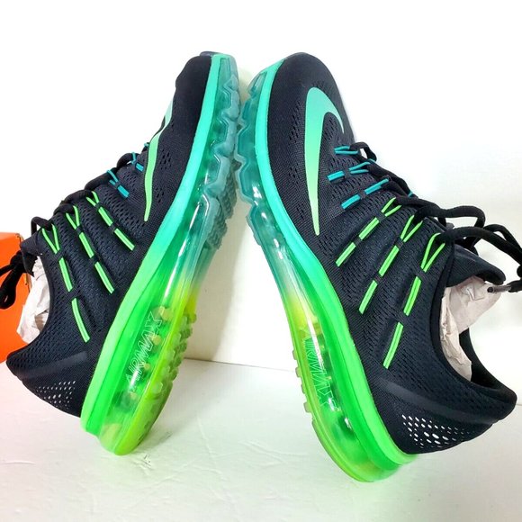 Nike Air Max Flywire Black Midnight Neon Volt Green 806771-003 Men US Size 8 - Picture 6 of 8